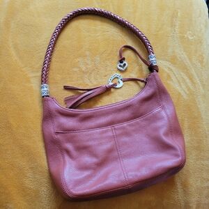 Brighton Barbados Ziptop Hobo Burnt Orange Rare